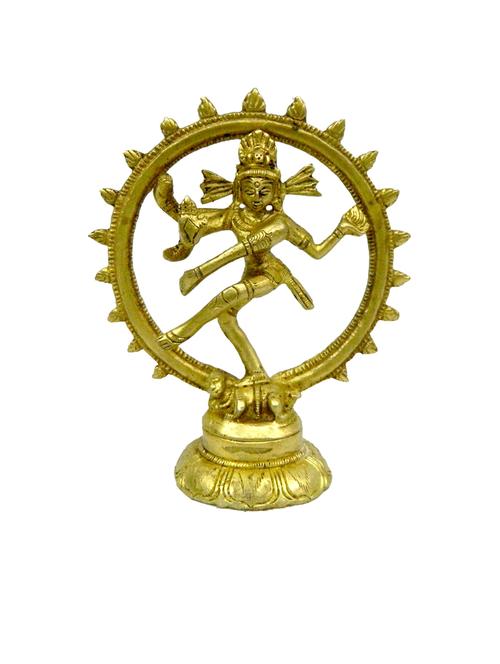 decorative brass statue of natraja handicrafts product - 14569514 - Very Small Image - 1