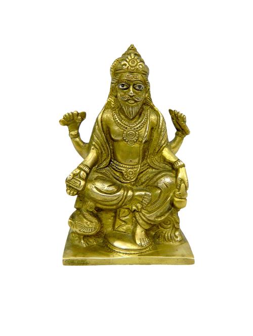 decorative brass statue of god visvakarma handicrafts product - 14569517 - Very Small Image - 1