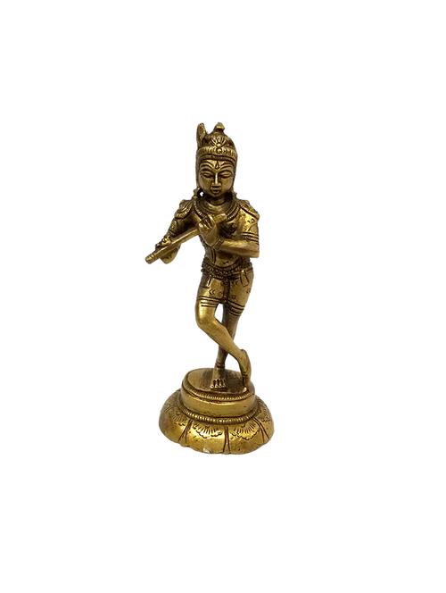 decorative brass statue of krishna handicrafts product - 14569595 - Very Small Image - 1
