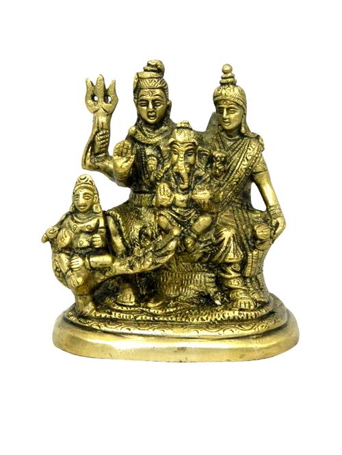 decorative brass religious god idol shiv family handicrafts product - 14569662 - Very Small Image - 1
