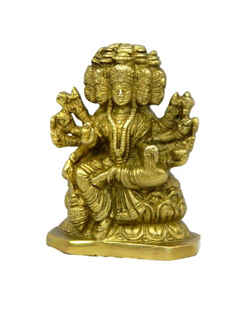 decorative brass religious idol of gayatri maa handicrafts product - 14569665 - Very Small Image - 1