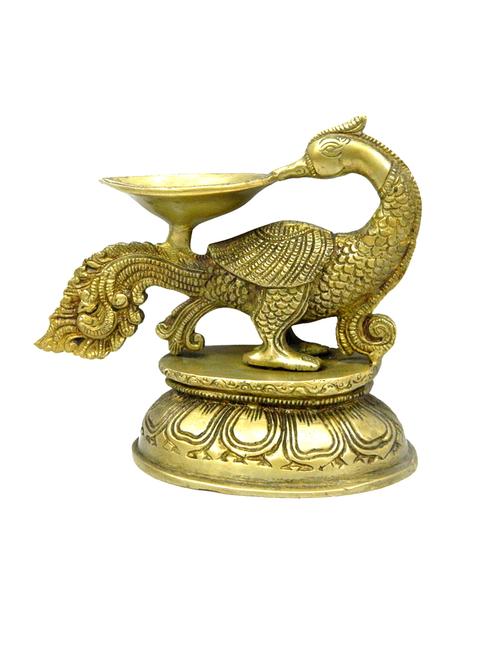 decorative brass peacock divi handicrafts product - 14569707 - Very Small Image - 1