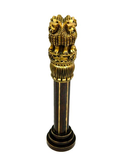 decorative wooden statue of ashok stambh handicrafts product - 14569715 - Very Small Image - 1