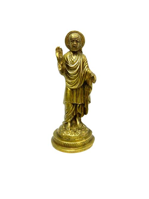 decorative brass statue of standing saibaba handicrafts product - 14569767 - Very Small Image - 1