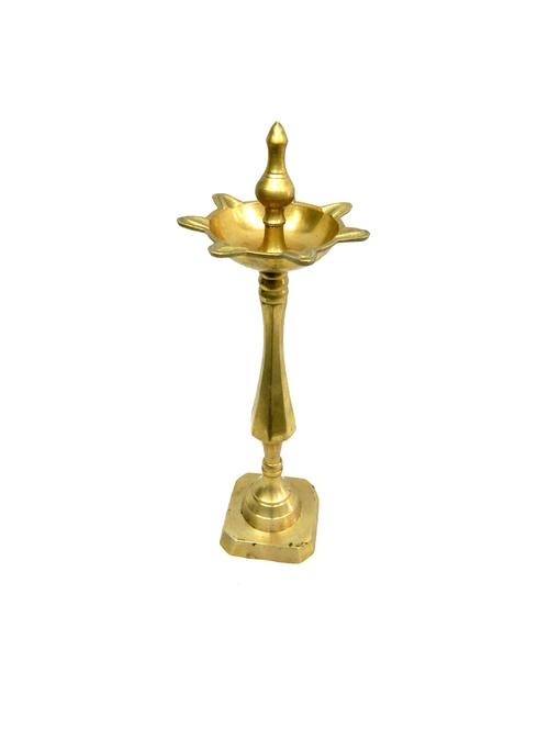 decorative brass oil lamp divi handicrafts product - 14569788 - Very Small Image - 1