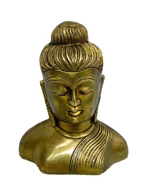 decorative brass statue of half buddha handicrafts product - 14569827 - Very Small Image - 1
