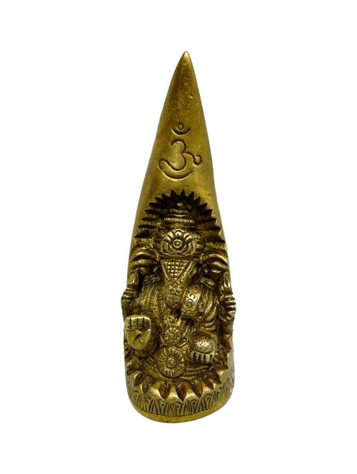 decorative brass statue of ganesh on teeth handicrafts product - 14569829 - Very Small Image - 1