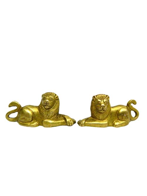 decorative statue of lion pair handicrafts product - 14569834 - Very Small Image - 1