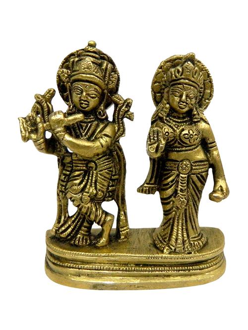 decorative brass statue of standing radha krishna handicrafts product - 14569839 - Very Small Image - 1