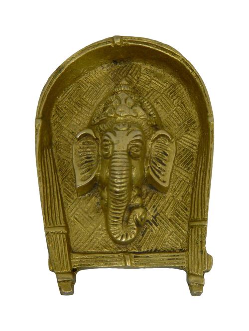 decorative brass ganesh face inside supdi wall hanging handicrafts product - 14569882 - Very Small Image - 1