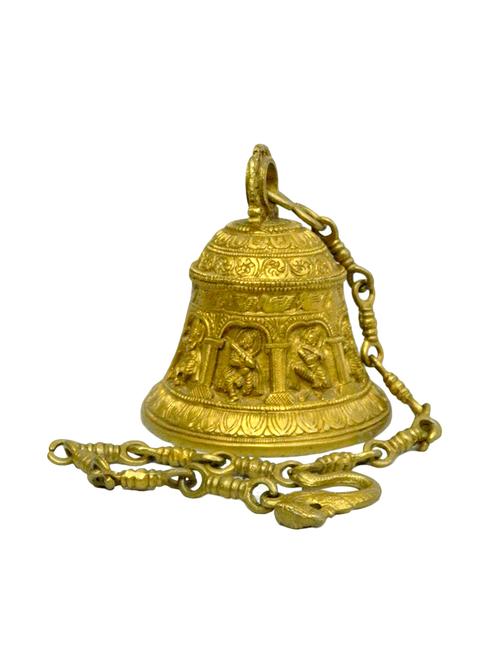 decorative brass krishna bell hanging handicrafts product - 14569912 - Very Small Image - 1