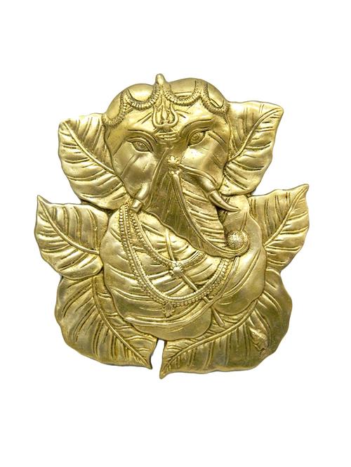 decorative brass pan design ganesh wall hanging handicrafts product - 14569914 - Very Small Image - 1