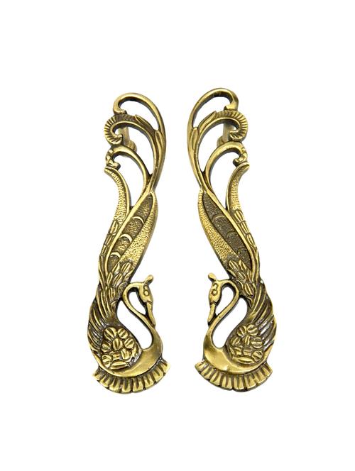 decorative brass peacock door handle handicrafts product - 14569924 - Very Small Image - 1