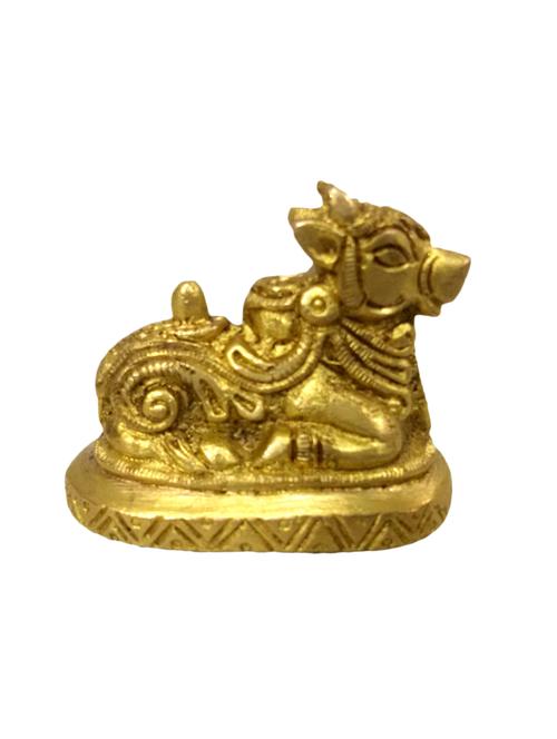 decorative brass statue of nandi handicrafts product - 14569990 - Very Small Image - 1