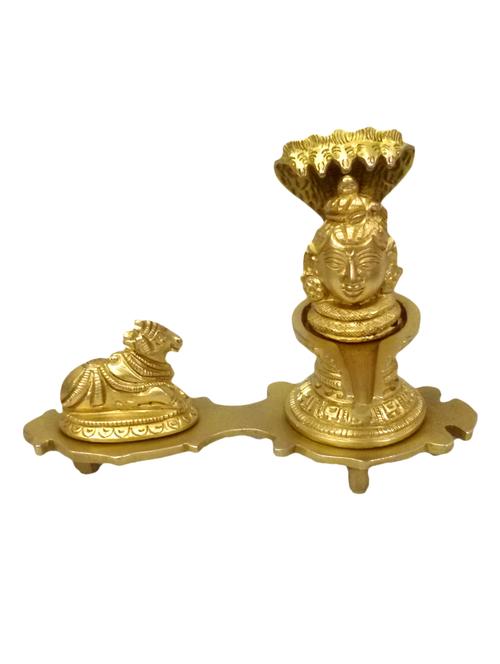 decorative brass shivling with nandi handicrafts product - 14569995 - Very Small Image - 1