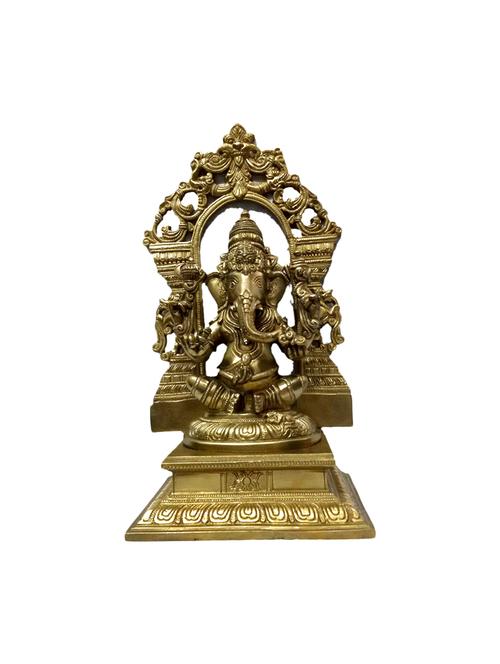 decorative brass statue of ganesh handicrafts product - 14569997 - Very Small Image - 1