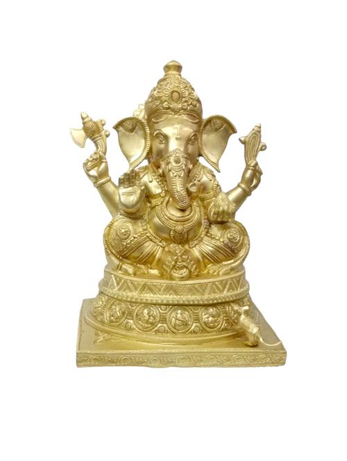 decorative brass statue of ganesh handicrafts product - 14570027 - Very Small Image - 1