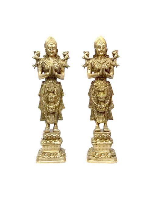decorative statue of welcome lady pair handicrafts product - 14570031 - Very Small Image - 1