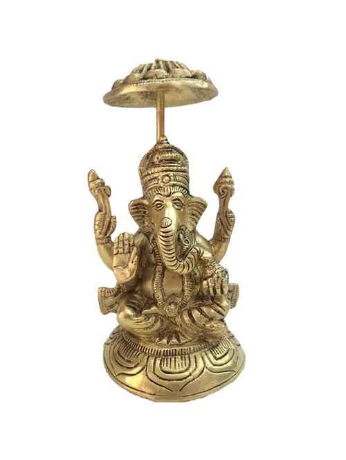 decorative brass statue of ganesh handicrafts product - 14570049 - Very Small Image - 1