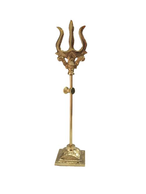decorative brass medium size trishul handicrafts product - 14570051 - Very Small Image - 1