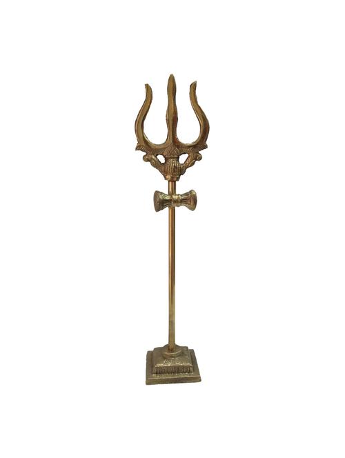 decorative brass big trishul handicrafts product - 14570053 - Very Small Image - 1