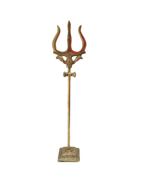 decorative brass big trishul handicrafts product - 14570054 - Very Small Image - 1