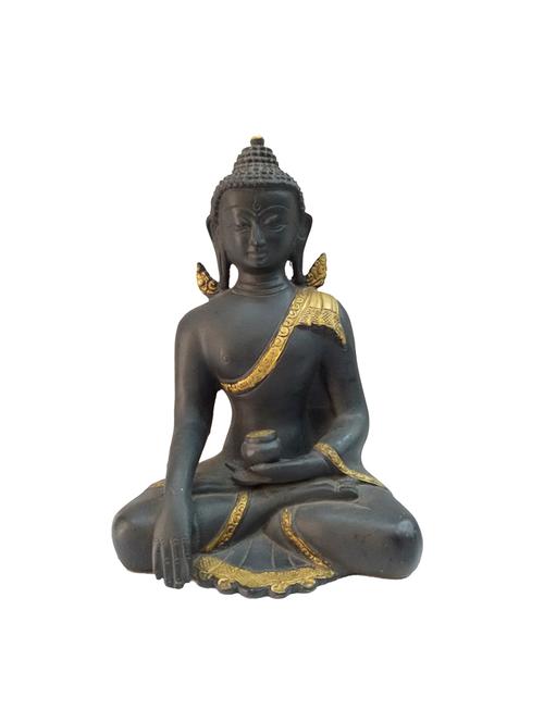 decorative statue of black buddha handicrafts product - 14570069 - Very Small Image - 1