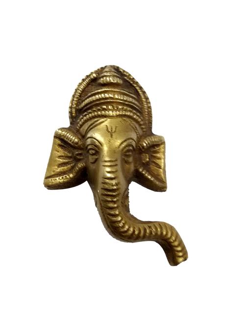 decorative brass ganesh face wall hanging handicrafts product - 14570075 - Very Small Image - 1