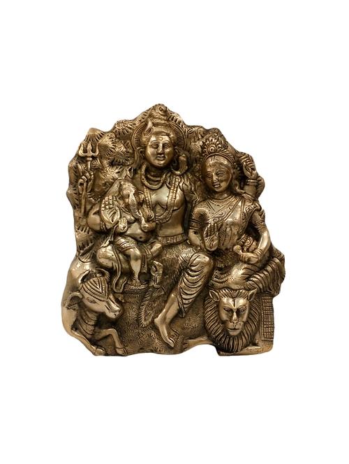 decorative brass shiv family wall hanging handicrafts product - 14570206 - Very Small Image - 1