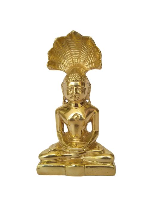 decorative brass statue of parshunath handicrafts product - 14570239 - Very Small Image - 1