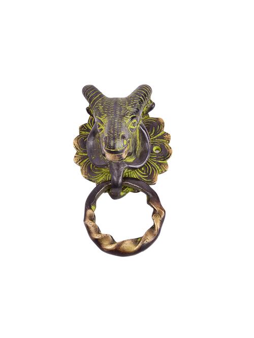 decorative brass sheep face door knockers handicrafts product - 14570261 - Very Small Image - 1