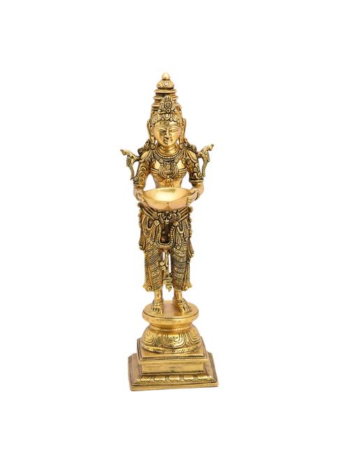 decorative brass statue of deep lady handicrafts product - 14570436 - Very Small Image - 1