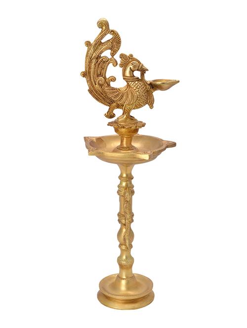 decorative brass small peacock divi handicrafts product - 14570603 - Very Small Image - 1