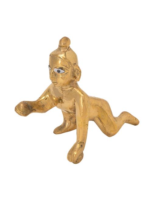 decorative classic design brass god idol of krishna handicrafts product - 14570654 - Very Small Image - 1