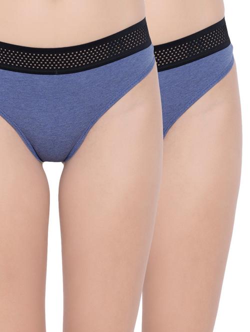 set of 2 contrast lace bikini panties - 14572876 - Very Small Image - 1