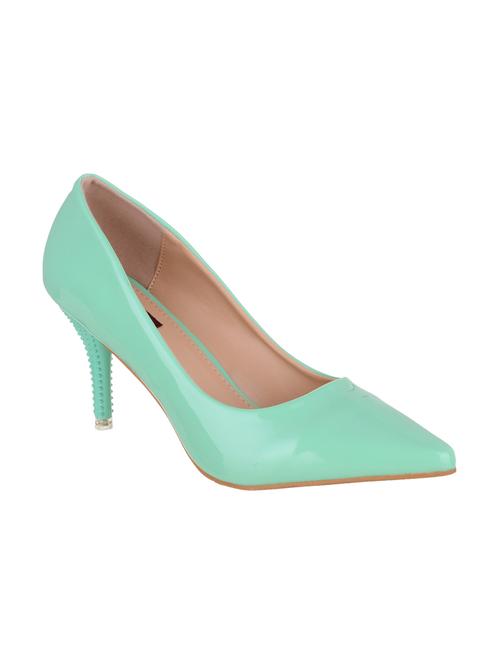 green fabric slip on pumps - 14573166 - Very Small Image - 1