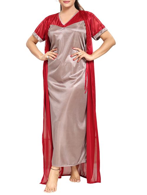 lace detail nightwear set - 14574193 - Very Small Image - 1