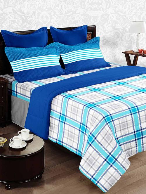 double bed comforter with double bedsheet with 2 pillow covers - 14574657 - Very Small Image - 1