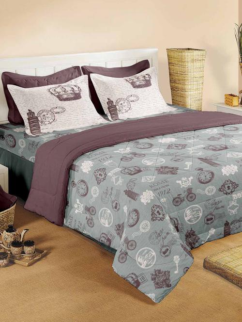 double bed comforter with double bedsheet with 2 pillow covers - 14574660 - Very Small Image - 1