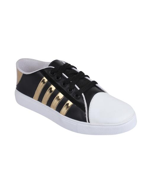 black canvas laceup sneakers - 14576147 - Very Small Image - 1