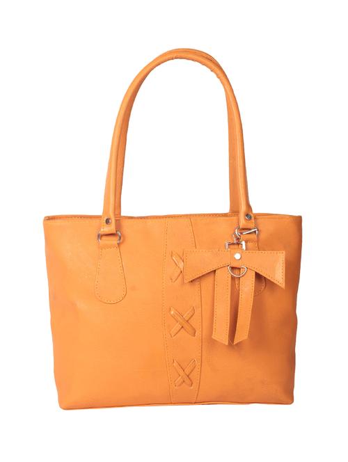 yellow leatherette regular handbag - 14576423 - Very Small Image - 1