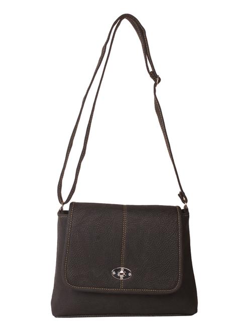 black leatherette regular sling bag - 14576431 - Very Small Image - 1
