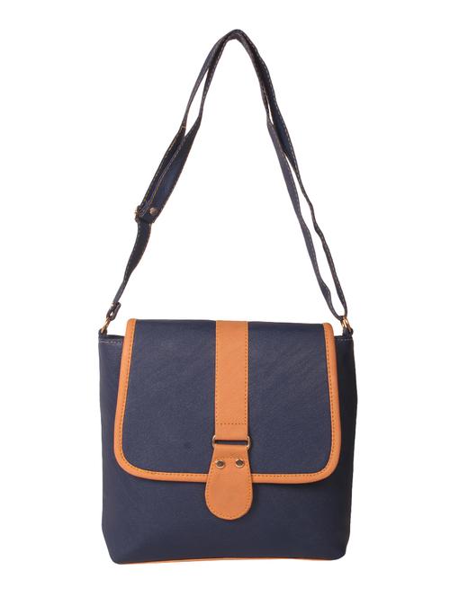 blue leatherette regular sling bag - 14576434 - Very Small Image - 1