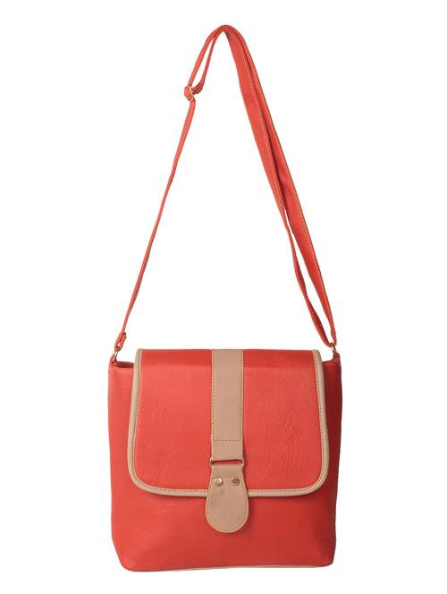 orange leatherette regular sling bag - 14576436 - Very Small Image - 1