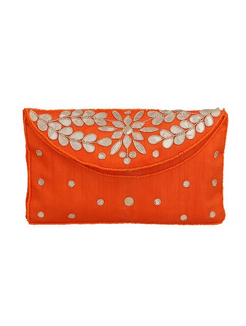 orange silk ethnic clutch - 14576492 - Very Small Image - 1