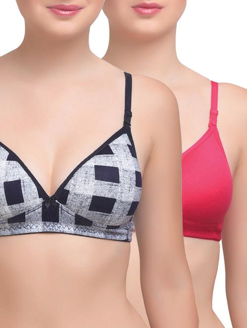 set of 2 bow patch bra - 14580214 - Very Small Image - 1