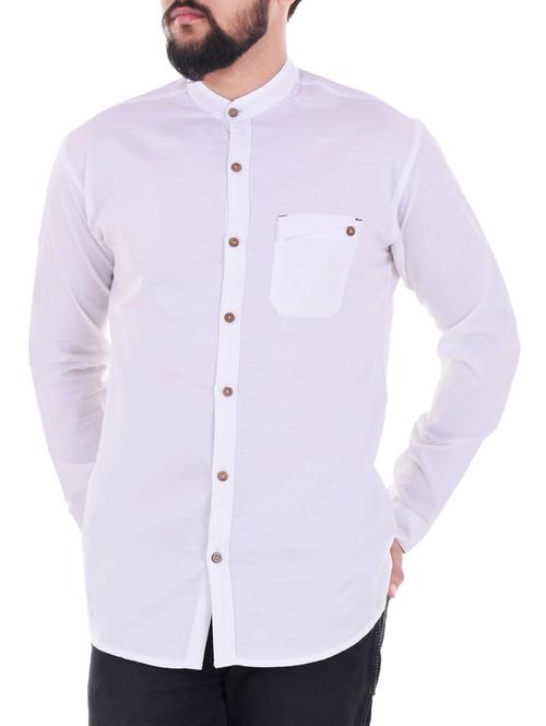white cotton casual shirt - 14582686 - Very Small Image - 1