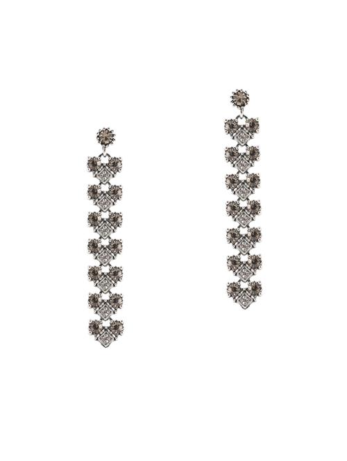 silver brass drop earrings - 14583470 - Very Small Image - 1