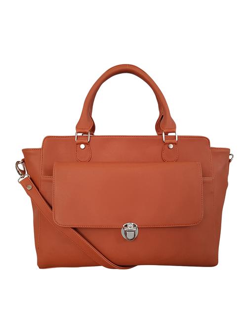 tan leatherette regular handbag - 14585397 - Very Small Image - 1