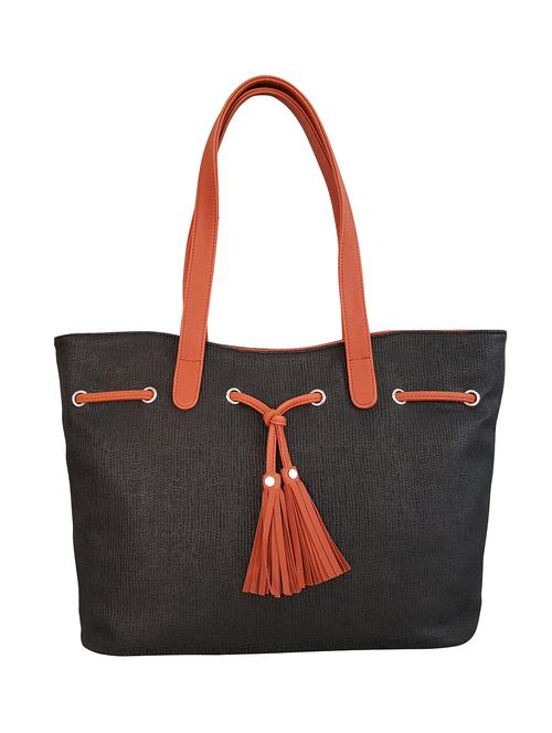 black leatherette regular handbag - 14585412 - Very Small Image - 1
